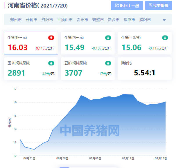 河南西华最新生猪价格及其分析概述